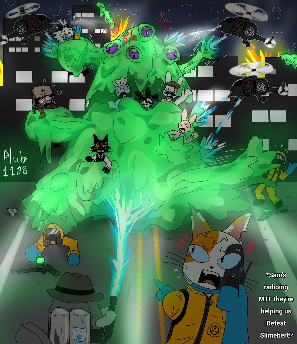 Plub1108's tweet photo. Giant Slimebert (Boss)
{Sam, Ratthew, Intern, Agent Secret, Barney, Pebble, Tisha, Aiden, Oliver}
{Animal Hospital, FPE, Dandy's World} #animalhospital #dandysworldroblox #dandysworld #Roblox #robloxfanart #fundamentalpapereducation #kaaatie https://t.co/vbwu8MzUIL