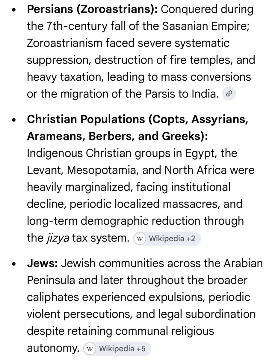 Inhocsigna's tweet photo. @nonchalantee21 @345warzo46 @PopularFront_ I could name many different groups persecuted by Arab muslims, all sourced from Wikipedia. (That’s leaving out the Kurds, yazidi, mizrahi, the Druze, turks before they colonised you back, Copts, Arameans and the Persians) Arab dog, so uneducated and retarded. https://t.co/2p9FQY5qum
