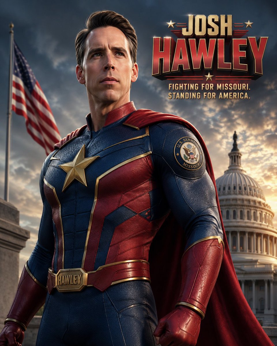 HunterTylo3's tweet photo. @HawleyMO Josh Hawley is my Superhero! https://t.co/VW8IvhHy6t