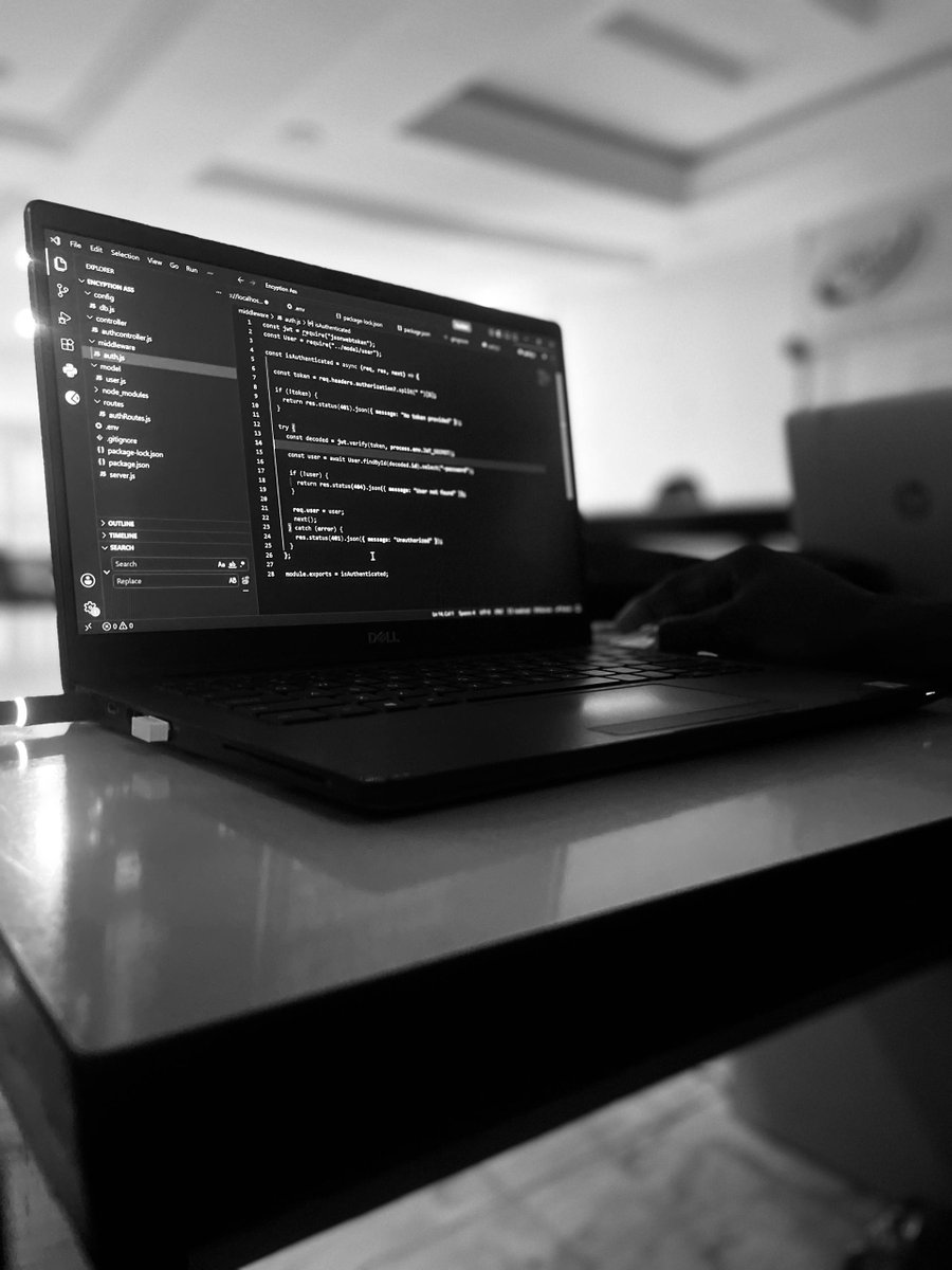 ferzherzee's tweet photo. Day 4 of documenting my backend journey 👨🏾‍💻
   
Today was all about JWT authentication:

1. Understanding how tokens are issued and validated

2. Building middleware to verify them

3. Attaching req.user for seamless access to authenticated user data

#buildinpublic https://t.co/lskP9r9n66