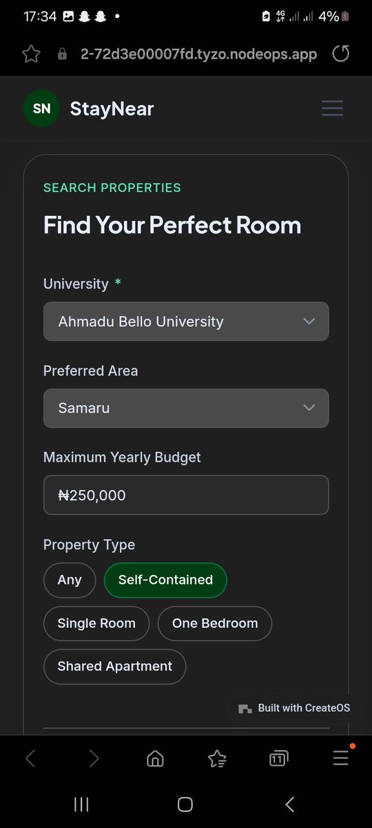 jemmyboot's tweet photo. Every semester students spend hours searching Whatsapp groups for accommodation. I built StayNear to make finding off campus housing easier filter by budget,location and amenities to discover your best match.
#builditnow #createOS @BuildOnNodeOps https://t.co/z2bmsi6d32