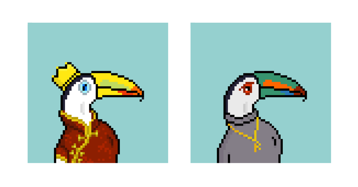 LoikaArts's tweet photo. ToucansHood coming on @opensea soon 

Chain- Robinhood 
Mint price - freemint 
Drop address for freemint.
Like retweet, more chances to win. https://t.co/7BKWXOPDY5