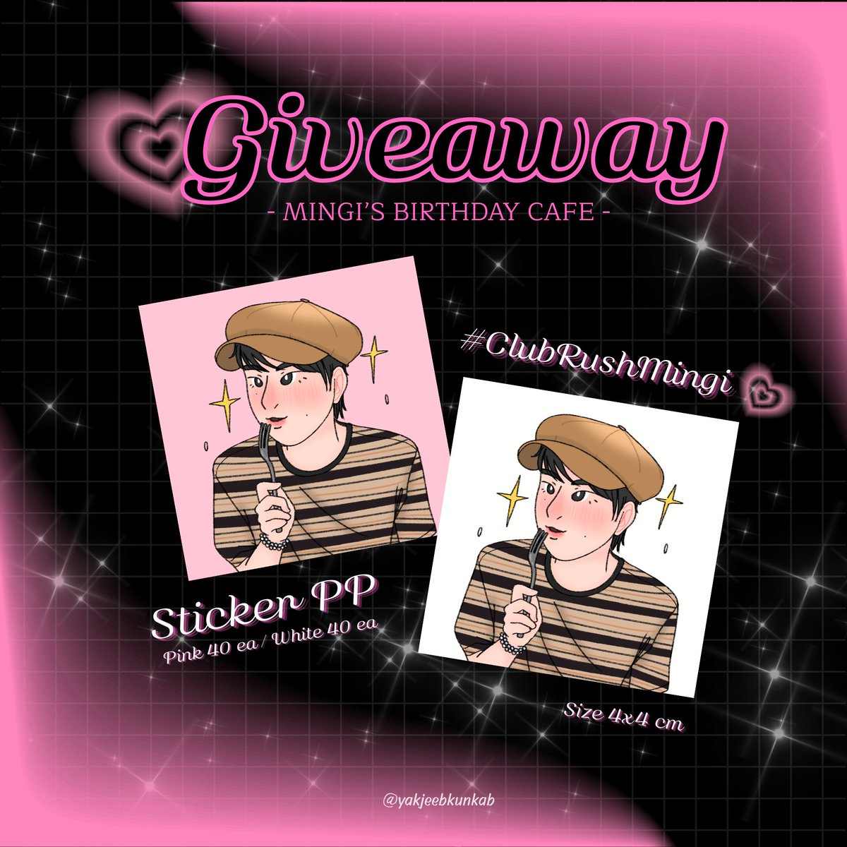 yakjeebkunkab's tweet photo. ✨GIVEAWAY - MINGI’S BIRTHDAY CAFE 🎂
#ClubRushMingi

📍@meetupmingle 
(bts กรมทหารราบที่ 11)

🗓️Sun 9th Aug 2026
⏰ TBA

#MINGI 
#Atinyนักแจก https://t.co/CYIWa6bZnV