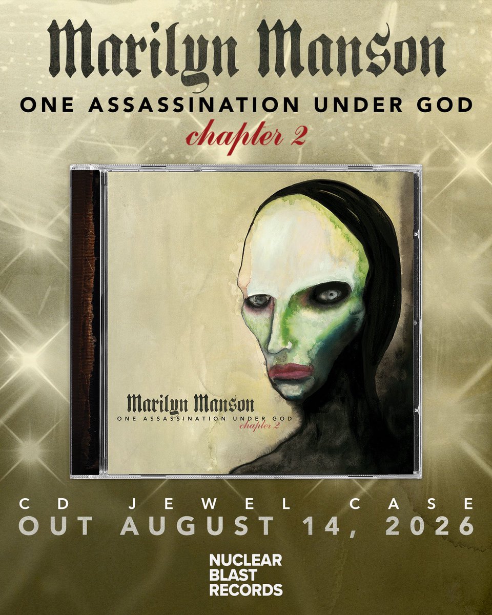 marilynmanson's tweet photo. One Assassination Under God - Chapter 2
Out August 14th.

Pre-order the album at https://t.co/zmuuoNGxVV https://t.co/3s5NT0S6cI
