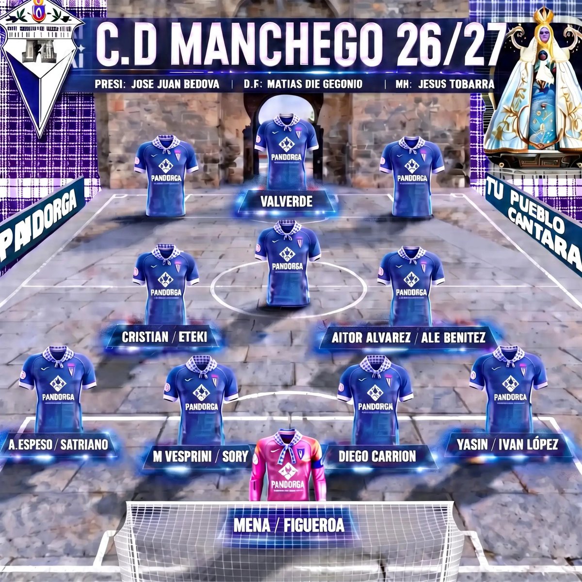 I_mancheguista's tweet photo. :💣Tras los dos últimos fichajes de "MIGUEL ALEJANDRO VALVERDE" y "ALBERTO ESPESO" actualizamos la plantilla de nuestro @CDManchegoCReal 💙⚽
#PANDORGA
#Mipueblocantara https://t.co/7wiJywUUqD