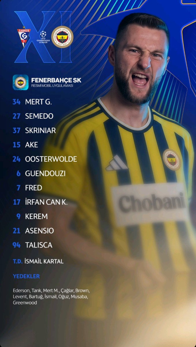 TekYolFener's tweet photo. #SONDAKİKA | Fenerbahçemizin ilk 11'i! https://t.co/V6daQ4YD7K