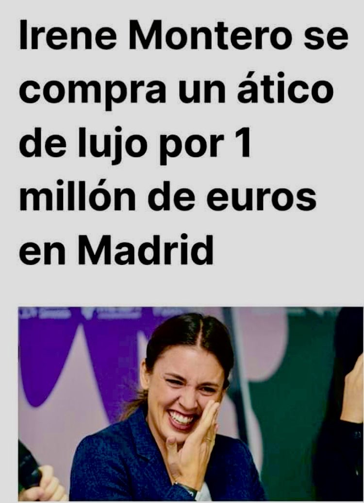 Conde_deCamango's tweet photo. @IreneMontero Hay que ser imbécil para poner ese tuit cuando tú compraste uno y el Casoplón de Galapagar… https://t.co/mksoU4XNrC