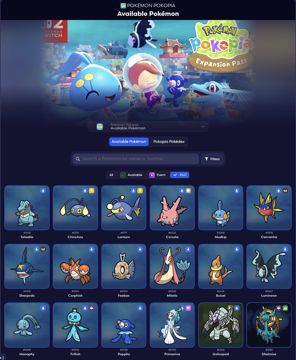 makio_jroses's tweet photo. Updated list of Pokémon confirmed so far for Pokopia DLC Part 1 🫧 https://t.co/FWdKT4KHnX