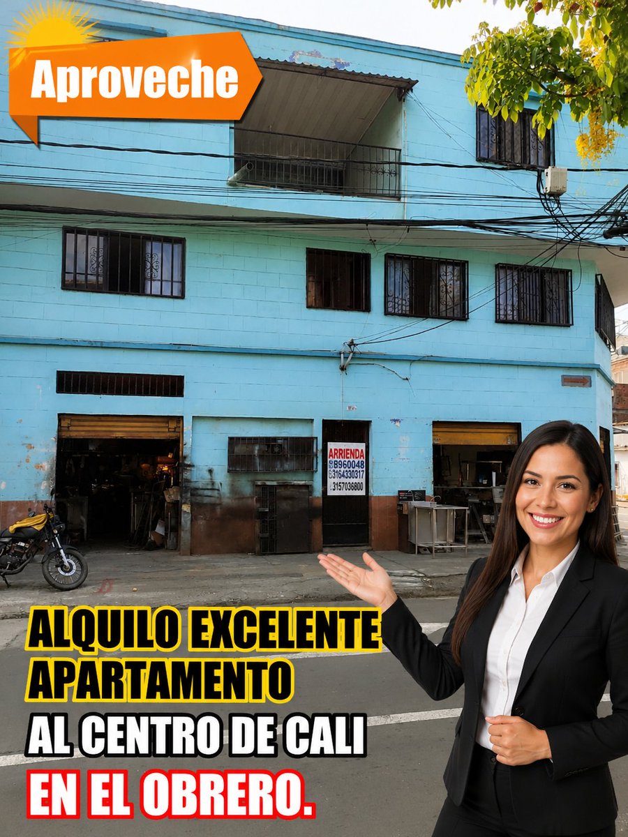 NaranjoDuque's tweet photo. Apto. en El Obrero. Cód: 1530.
Alquila en piso 2: 2 alcobas, sala-comedor, cocineta, baño completo y zona de oficios.
Precio: $700.000.
Incluye espacio asignado para moto. Con excelente transporte público y fácil acceso al MIO.
602 8960448, 3157063580, 3241000095. https://t.co/0WTc0BiFOn