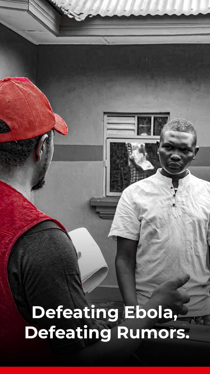 A_Kestens's tweet photo. Defeating #Ebola means defeating rumors.

In eastern #DRC, misinformation can spread as quickly as the virus itself.

That's why @Croix_Rouge_RDC volunteers go door-to-door, listening first, answering questions, and building trust through respectful dialogue. Together, they have already reached nearly 190,000 people with lifesaving information.

Because in an Ebola outbreak, community trust is one of the most powerful tools we have.