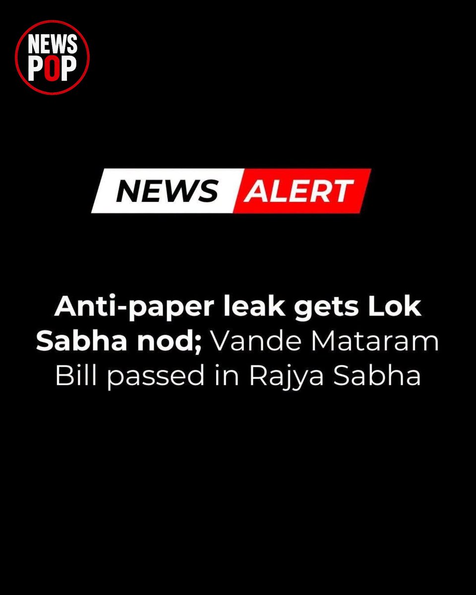 NEWSPOPFFF's tweet photo. The Lok Sabha passed the Public Examination Amendment Bill, 2026, amid Opposition protests, with members demanding that Rahul Gandhi be allowed to speak during the debate.
#Parliament #LokSabha #RahulGandhi #PublicExaminationBill #Education #IndiaPolitics #AntiCheatingBill #newspop
