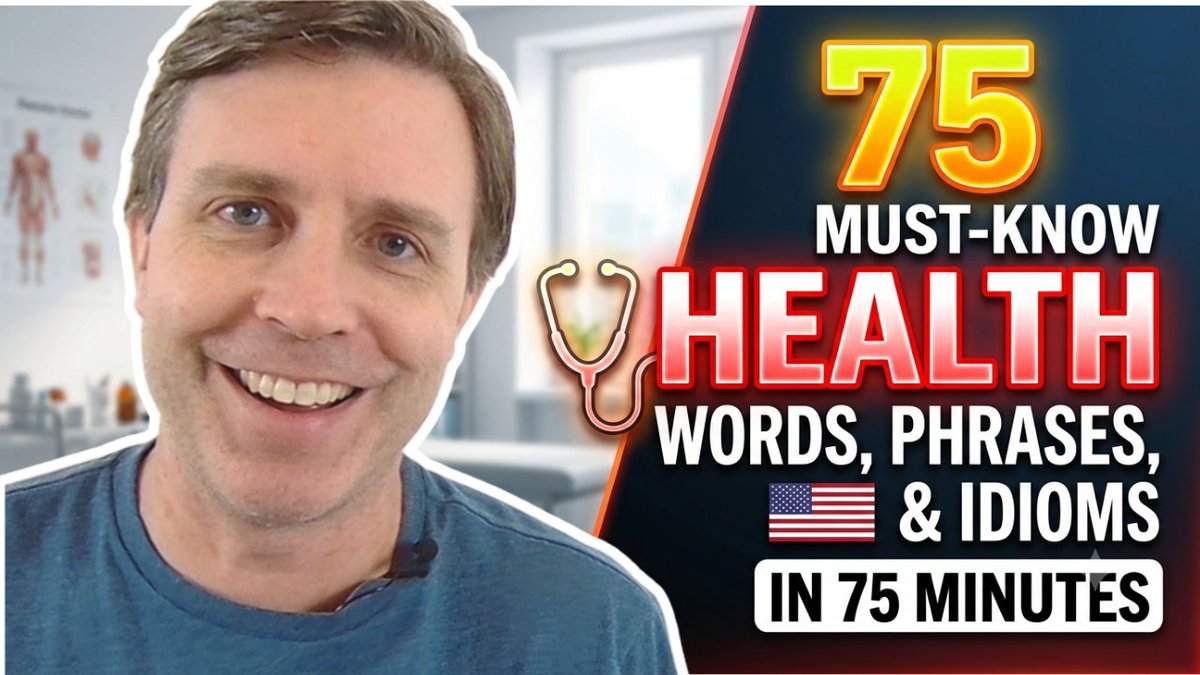 interactiveeng's tweet photo. 🚨 NEW LESSON | Advanced Health #Vocab ❤️
Let's learn 75 super useful words, phrases, and idioms for your physical and mental health.
👉 https://t.co/lddfq3PeQV
#interactiveenglish #health #learnenglish https://t.co/NjiYfGp6a7