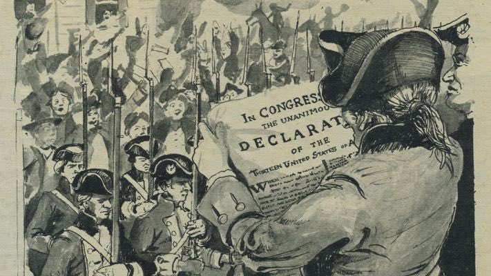250YearsAgoLive's tweet photo. The Declaration of Independence is read aloud in Baltimore, Maryland for the first time. https://t.co/ZuKKrqr5Di