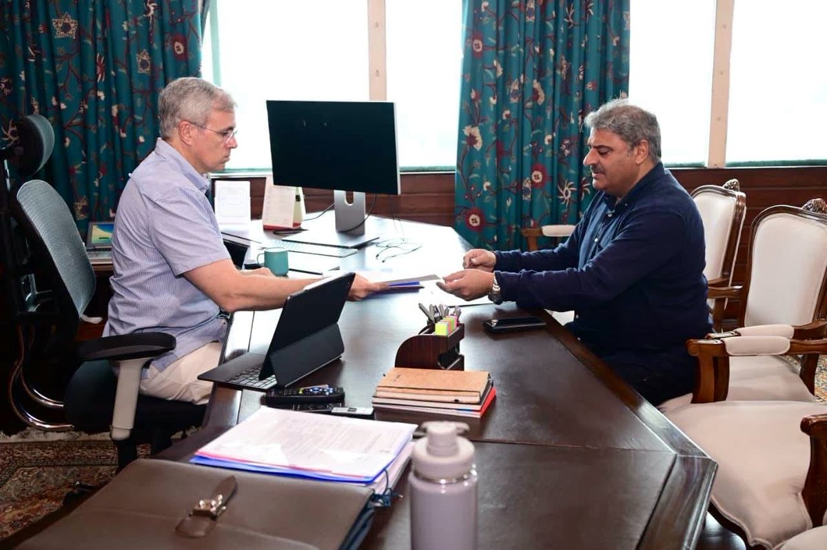 sajjadshaheen's tweet photo. Called on Hon’ble Chief Minister @OmarAbdullah Sb at the Civil Secretariat, Srinagar today and held a discussion on a wide range of developmental initiatives concerning the Banihal-Gool Constituency.

I highlighted several key issues requiring immediate attention and sought the Hon’ble Chief Minister’s intervention to further accelerate the pace of development across the constituency.

I am deeply grateful to Omar Sb for his patient hearing and unwavering commitment towards the holistic development of Banihal-Gool. His consistent support for transformative and people-centric initiatives continues to strengthen our resolve to deliver meaningful progress and ensure that the aspirations of our people are translated into tangible outcomes on the ground.
