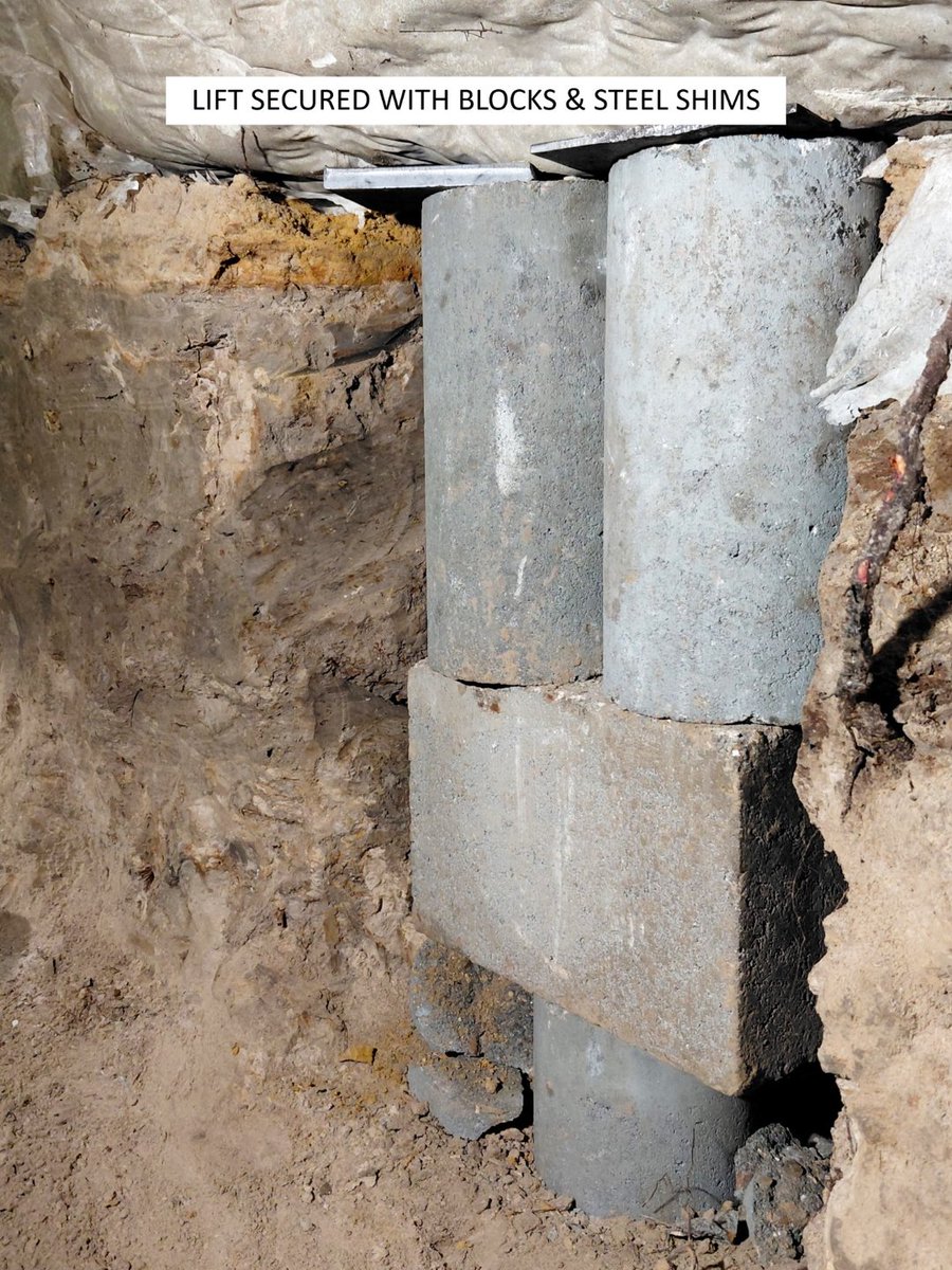crackedslab's tweet photo. Most homeowners never get to see what happens beneath their house. After a lift, our team uses concrete blocks and steel shims to safely secure the structure while the next phase of the project begins. https://t.co/MhapoGhYxV #BehindtheScenes #AlliedFoundation https://t.co/kDKY365X5U