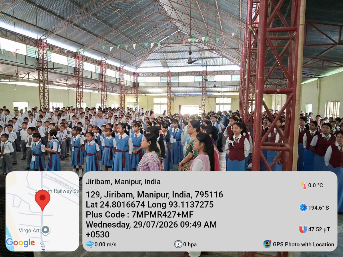 JiribamM's tweet photo. ULB CODE: 801493
INTENSIVE AWARENESS DRIVE on Health &amp;Hygiene cum 4-way source segregation under SafaiApnaoBimariBhagao, 2026 attended by numbers of students, teachers and elected representatives. 
#SwachhBharatMissionUrban#GarbageFreeCity @SwachhBharatGov @SwachhBharatBot @Mohua https://t.co/hcrBTjGeoO