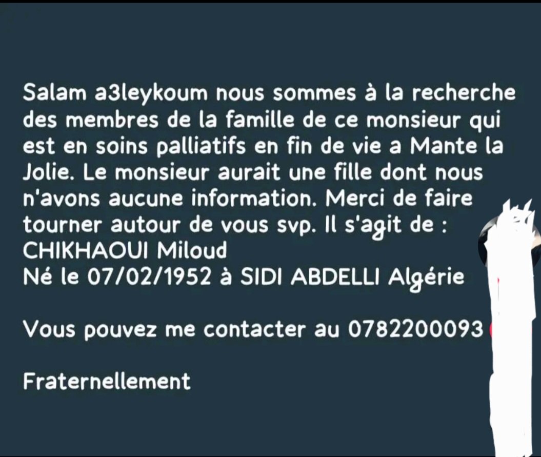 Ladfouad71's tweet photo. À partagez s’il vous plaît https://t.co/KLFvKceWW7