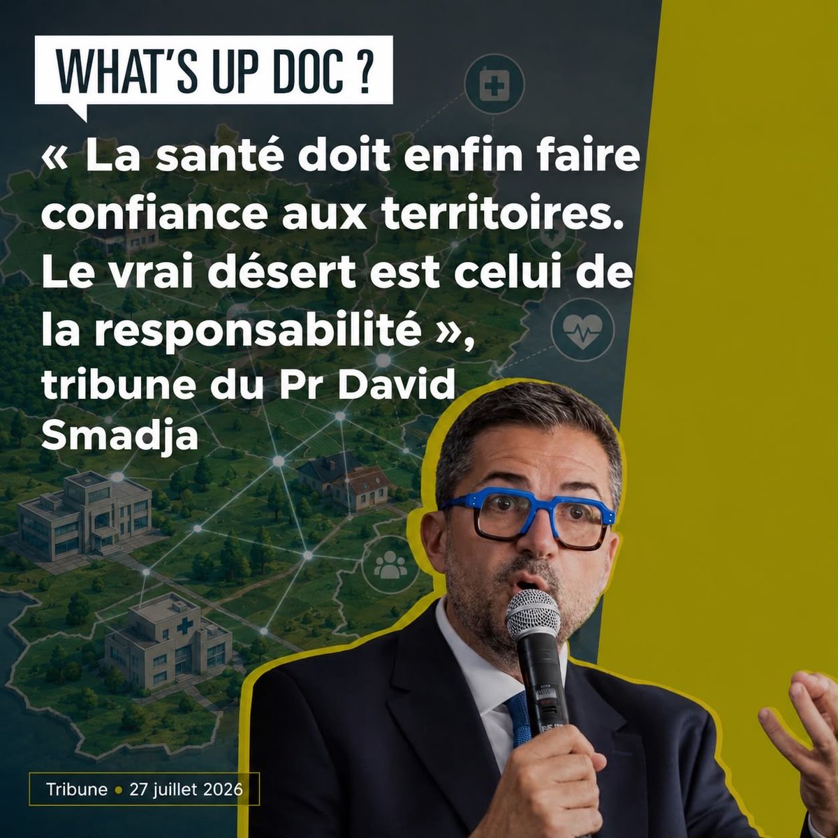 DavidMSmadja's tweet photo. Merci à @whatsupdoc_mag pour cette mise en lumière du projet de régionalisation de la santé que nous portons au @LabRepublique et que je développe dans La République de la prévention (LEH Éditions), en librairie le 28 août.
Rendez-vous le 28 août à Sens pour en débattre 🙌 https://t.co/t0SUFJhCL0