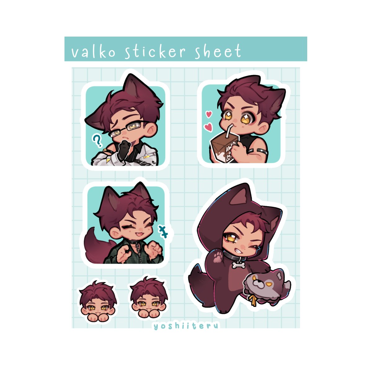 yoshiiteru's tweet photo. new charm and sticker sheet 💛 #bringbackvalko https://t.co/yOQmD1iDrn