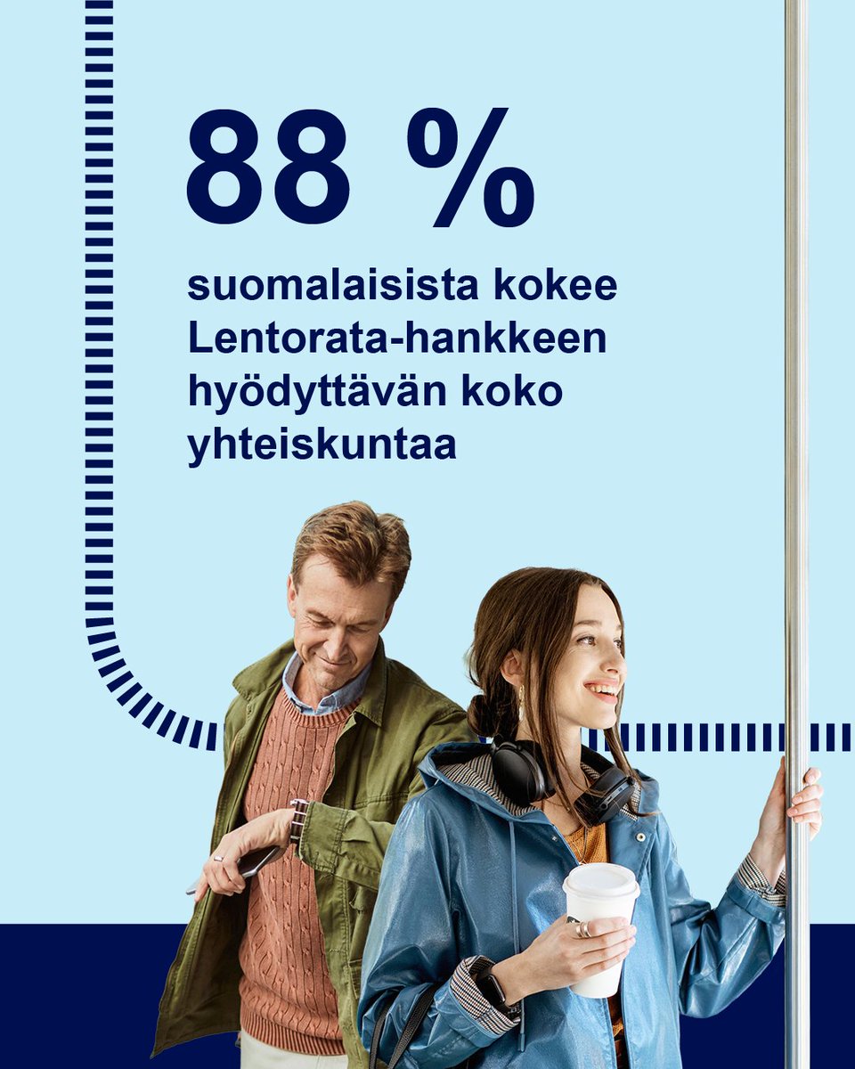 lentorata's tweet photo. Lentorata nähdään laajasti hyödyllisenä hankkeena.
Lue lisää https://t.co/PQ0YOBfM38 https://t.co/HWuhohC4Hq