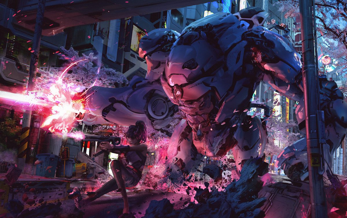 JulieHarrisonVT's tweet photo. ⚡ In a world where steel meets courage, one fearless soul stands against the impossible. Every battle writes a new legend. 🤖🌸🔥
#Cyberpunk #SciFiArt #Mecha #AnimeArt #DigitalArt #Futuristic #CyberCity #Robot #EpicBattle #NeonVibes #ConceptArt #ActionScene https://t.co/5SgT2y8IKq