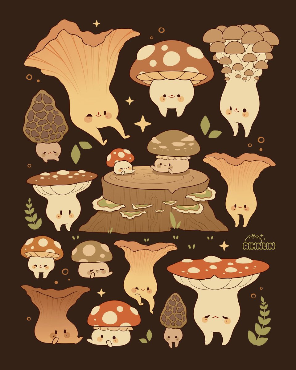 rihnlin's tweet photo. some fun guys 🍄 https://t.co/2sXnGV1MdF