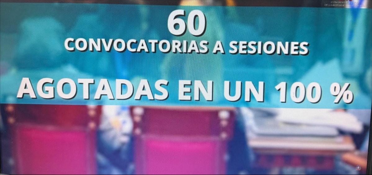 MagnoliaRodB's tweet photo. 60 convocatorias a sesión en el hemiciclo, todas agotadas en su totalidad. Compromiso real con la agenda legislativa. #RicardoRindeCuentas2026 #CongresoRindeCuentas2026 https://t.co/Oea6Nx1wlv