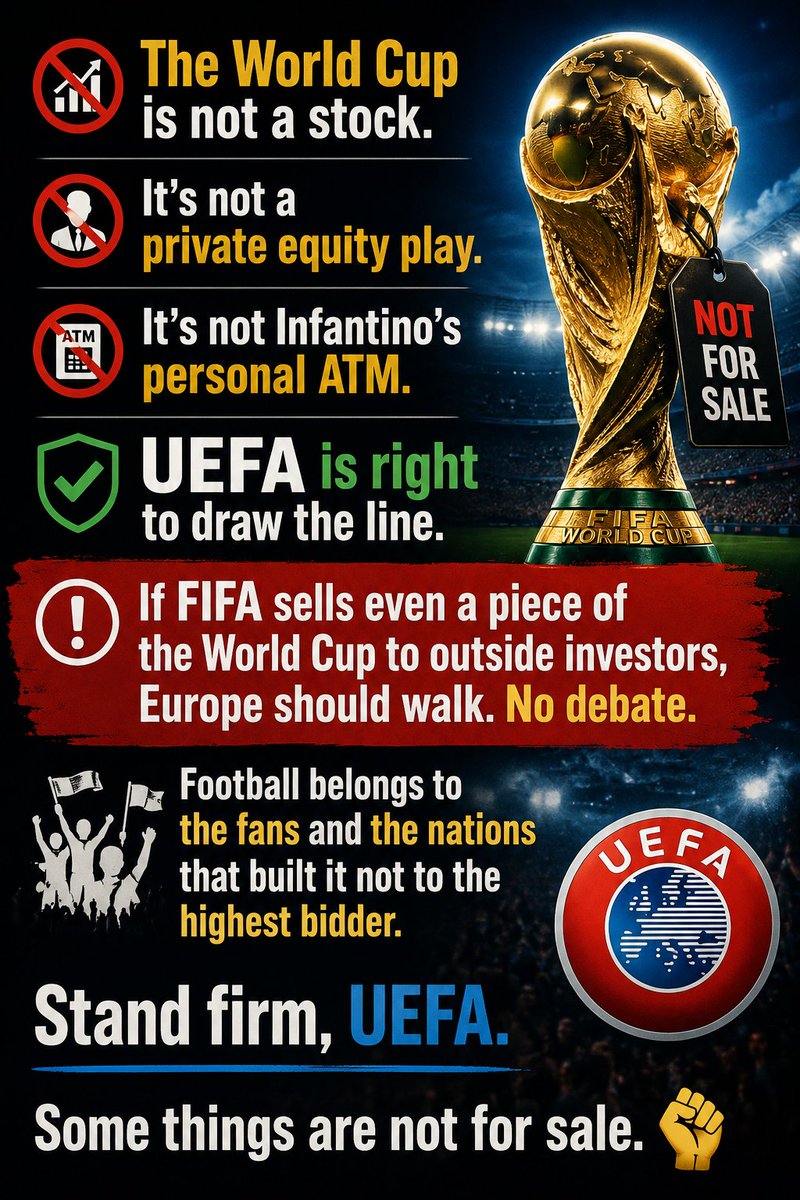 BMCInsider_'s tweet photo. @EuropeanLeagues @News_SFL @LaLigaCorp @PLComms @Bundesliga_EN @ekstraklasa_EN @spfl @Nikeliga_sk @LFPfr @ProLeagueBE Bring down Infantino's corrupt empire https://t.co/z6CcsRdcou