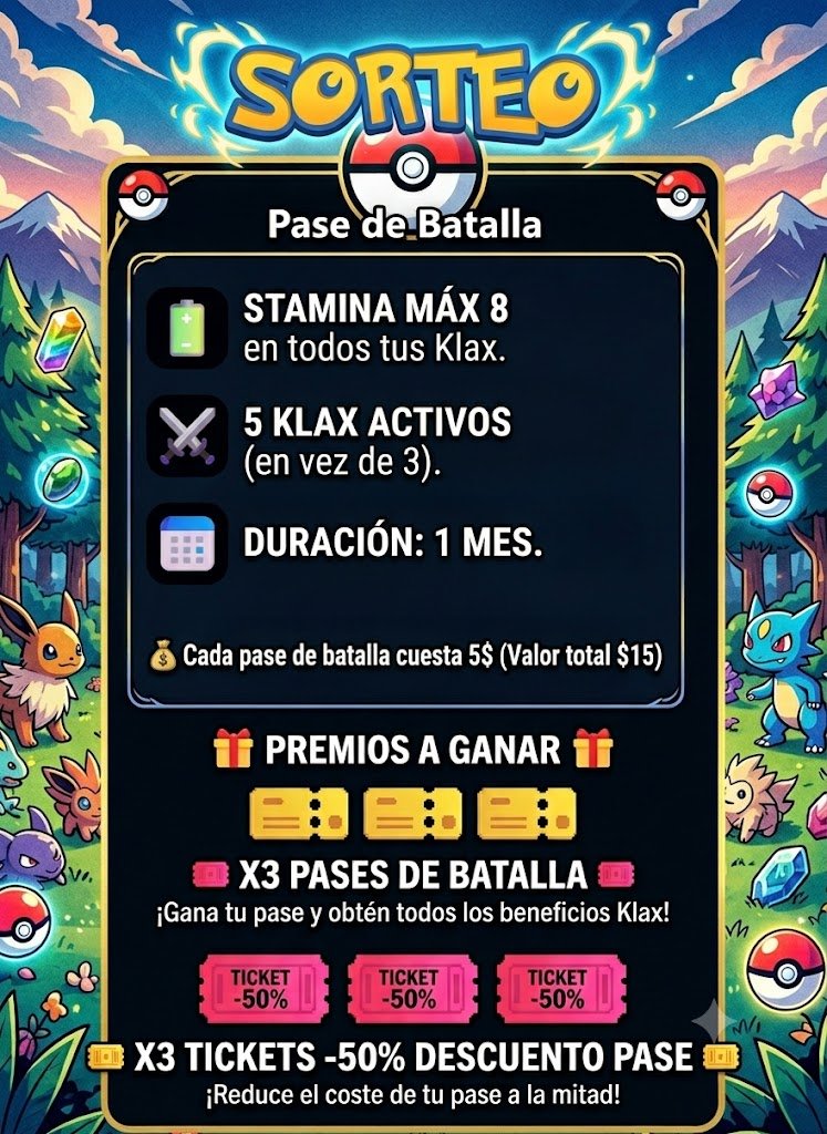 BboySendo's tweet photo. 🔥 ¡SUPER SORTEO MONSTER CLASH! 🔥

¿Quieres farmear USDT más rápido? Sorteamos 6 PREMIOS para la comunidad:

🎁 3x Pases de Batalla (valorados en 5$ c/u) 
🎟️ 3x Tickets -50% dto. para el Pase de Batalla

⚡ Ventajas del Pase:
• Duración: 1 mes completo
• Stamina Máx 8 en tus Klax 
• 5 Klax activos en vez de 3 
• Vender en el mercado

📝 Pasos para participar:
1️⃣ Sigue a @BboySendo y @MonsterClash_w3 
2️⃣ Da Like ❤️ y Retweet 🔁 
3️⃣Pon en lo comentarios tu Usuario dentro del juego 👇

🎮 Regístrate gratis para jugar: https://t.co/36hqCopvox

⏰ ¡Mucha suerte a todos! 🍀 72 Horas ...
solana:9cRCn9rGT8V2imeM2BaKs13yhMEais3ruM3rPvTGpump