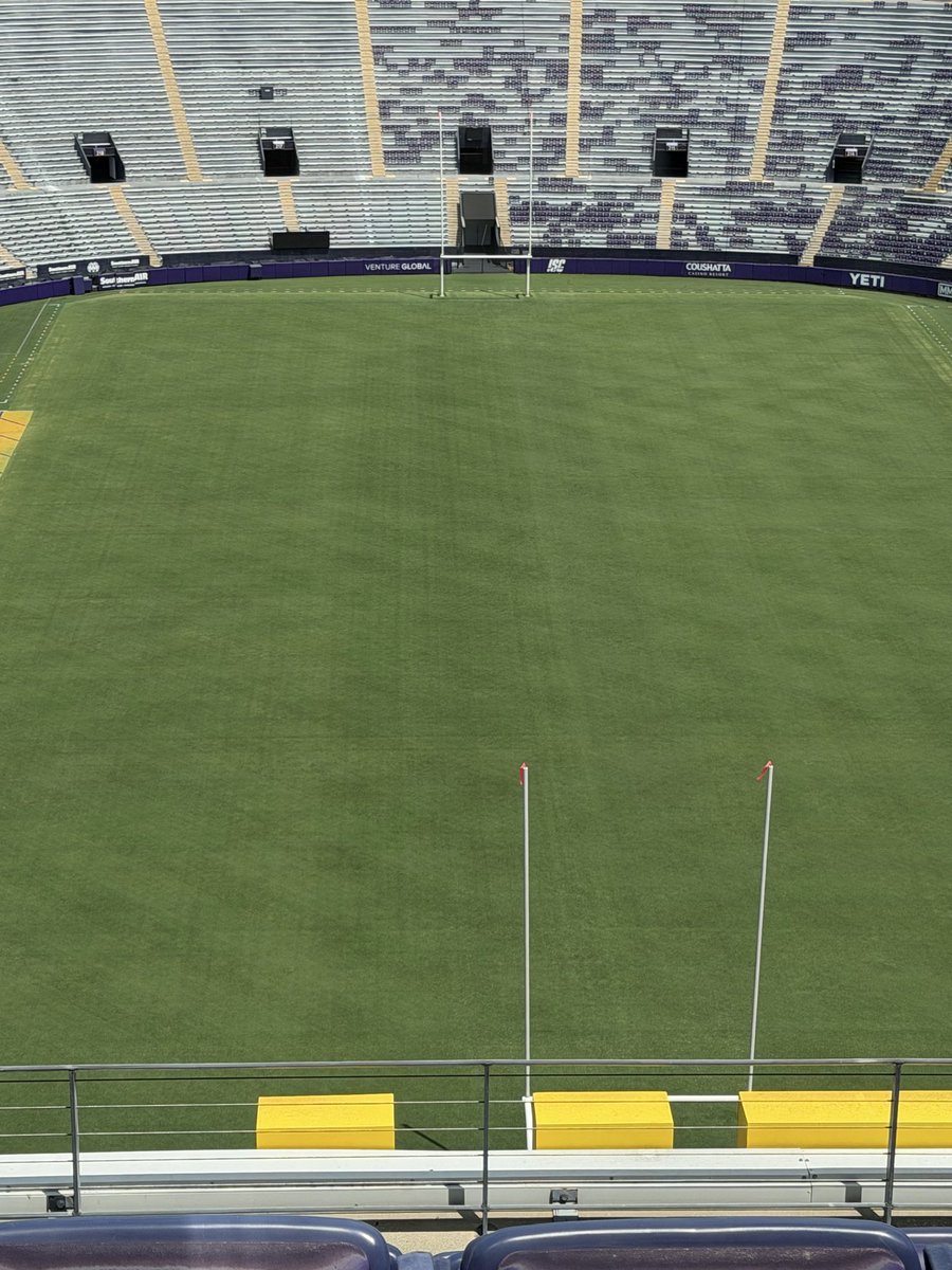 Cauble's tweet photo. Field looks great, city looks city-ish

Lane Kiffin speaking at Rotary today, if he gives us any new material I’ll be sure to pass it along.

You can watch @WBRZ streaming https://t.co/cDa4JEaUgM