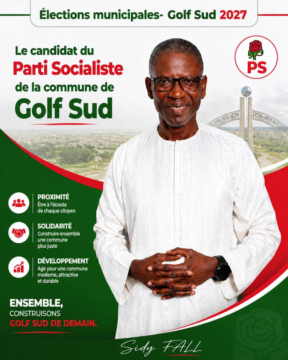 SidyFALL5's tweet photo. Le Parti Socialiste de Golf Sud poursuit sa mobilisation en vue des élections municipales de 2027.
Ensemble, préparons l'avenir de Golf Sud dans l'unité, le travail et la confiance. https://t.co/PgdMVtNUjM