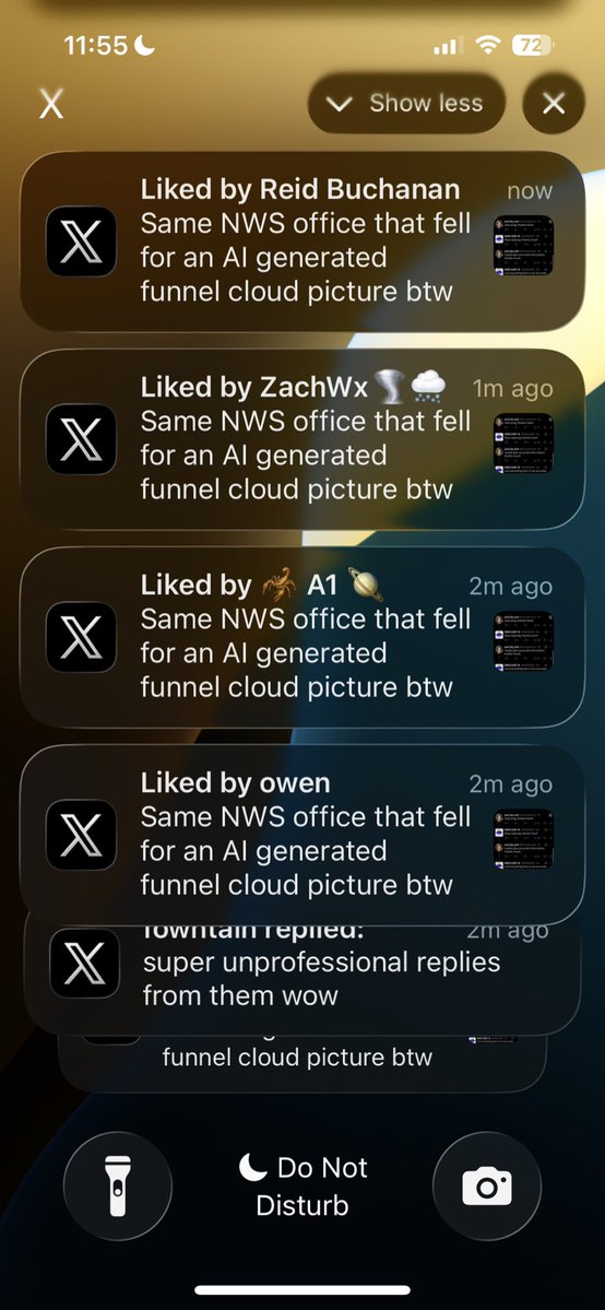 BraydenandersWX's tweet photo. My twitter notifications are cooked.. 😑 https://t.co/CokwEbQ7kM
