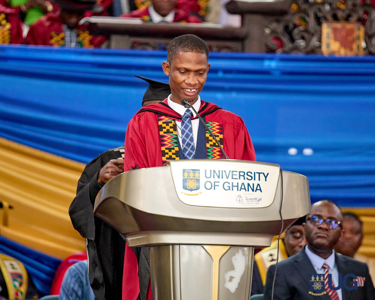 UnivofGh's tweet photo. Hearty congratulations to M. Abdul-Mujib (LLB), Dr. Worlanyo Tashie (PhD), Mr. Charles A. Darkwa (MPhil) and Surv. Isaac Quayson (MSc.) for earning the distinction of delivering valedictory speeches on behalf of their respective cohorts 

Congratulations to our Valedictorians! https://t.co/qq0fedWevE
