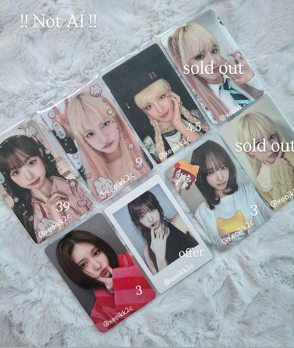 xeoikk2c's tweet photo. 아이브 포카 판매해요!!

Buy ❌️ Sell ⭕️

✅️ Only Korean bank accounts 

ive polaroid photocard poca sign dive wtb 아이브 포카 포토카드 다이브 다이브존 장원영 김지원 이현서 유진 가을 레이 원영 리즈 이서 yujin gaeul rei wonyoung riz leeseo 마세티 유니콘 시세킹 공방 콘서트 앙콘 https://t.co/Anuqs2LDB6