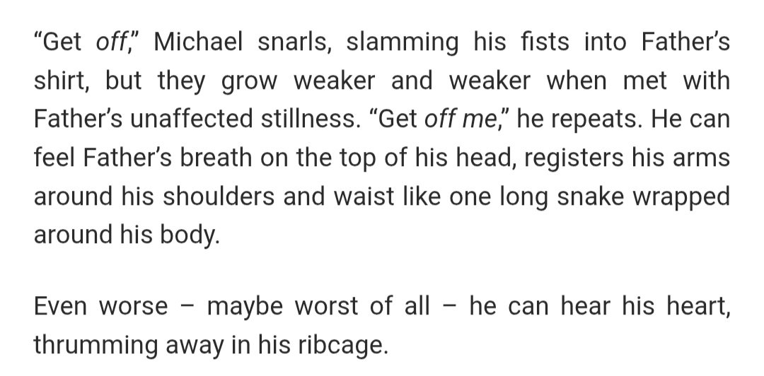 woodenstakebake's tweet photo. God the difference between early fic Michael vs late fic Michael makes me sick. Baby got rewired 💜

Fic spoilers below btw.  #willmike #nsfw https://t.co/Sl2NlwdJUk