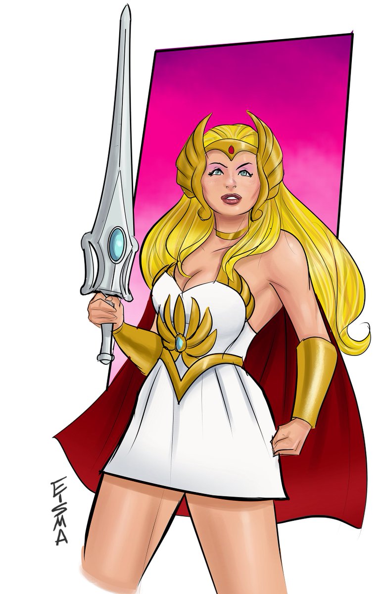 Supajoe's tweet photo. She-Ra + more of my Masters of the Universe art over the years. Love drawing these characters! Designs are really cool and the bright colors are so fun to render https://t.co/xqlDoeOYCD