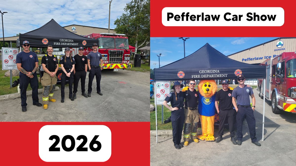 georginafire's tweet photo. A huge thank you to the Pefferlaw Lions Club for inviting Georgina Fire &amp; Rescue Services to be part of the Pefferlaw Car Show!

We hope you had a chance to check out the incredible collection of vehicles, and say hello to our crew. 

We can't wait to see you again next year! https://t.co/HZXzmjPxyw