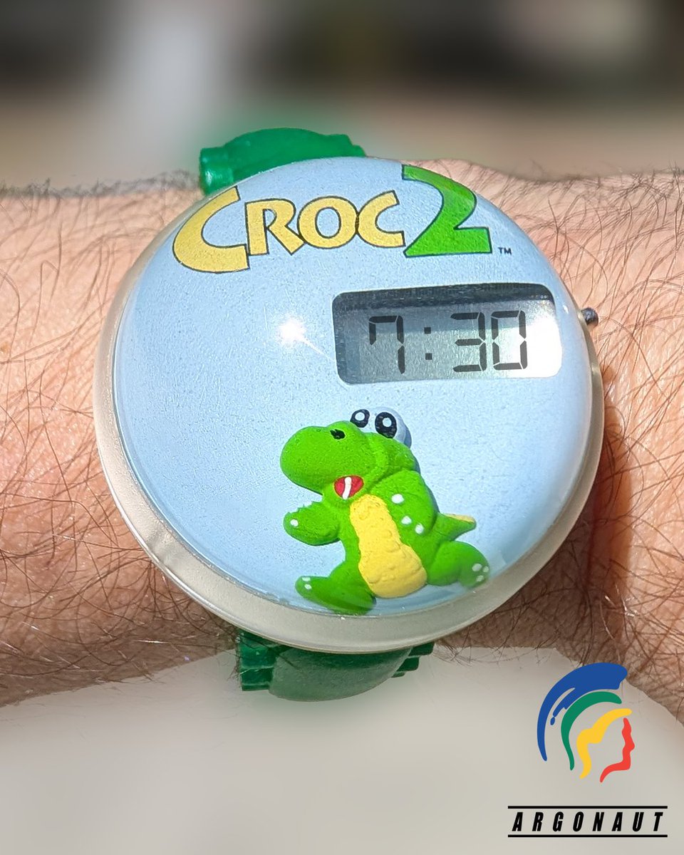 ArgonautGames_'s tweet photo. Found this in the Argonaut Archives. Mail order only in 1999, Walmart receipt and $1.95 shipping required. Any fellow crocodilian horology enthusiasts still have theirs? Show us your wrist! 🐊⌚

#Croc #RetroGaming #90sNostalgia https://t.co/CkjdV4B5rp