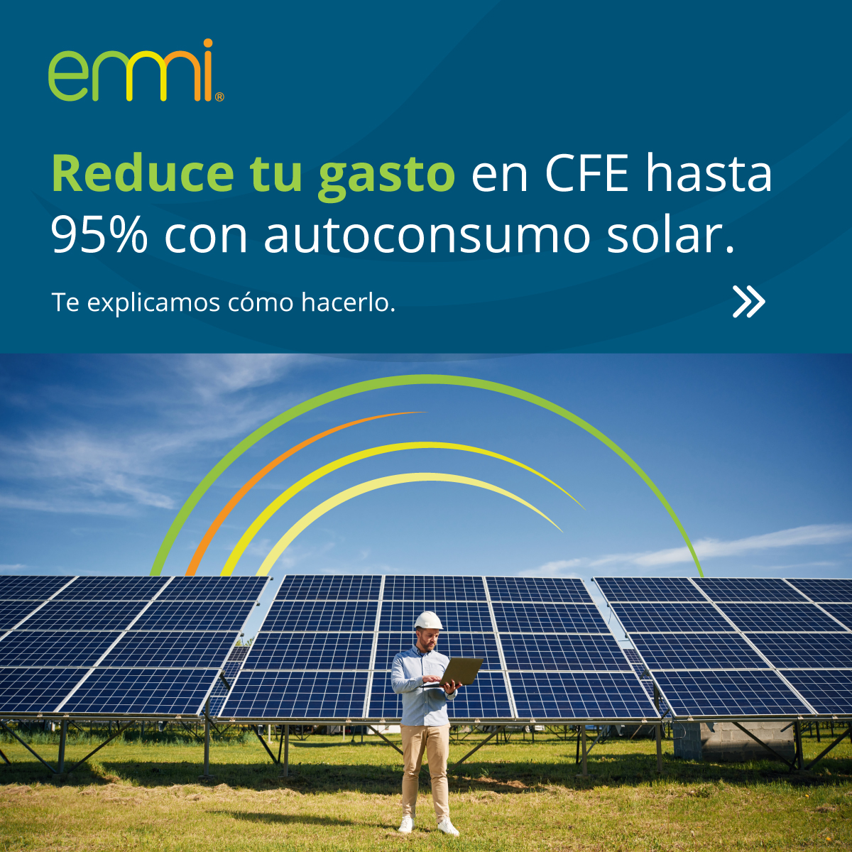 EMMI_Mexico's tweet photo. Con #AutoconsumoSolar, tu empresa podría reducir hasta 95% su recibo de #CFE. Pide un diagnóstico técnico gratis con EMMI y calcula exactamente cuánto ahorraría tu planta. 👇 https://t.co/acSNgFCl7I