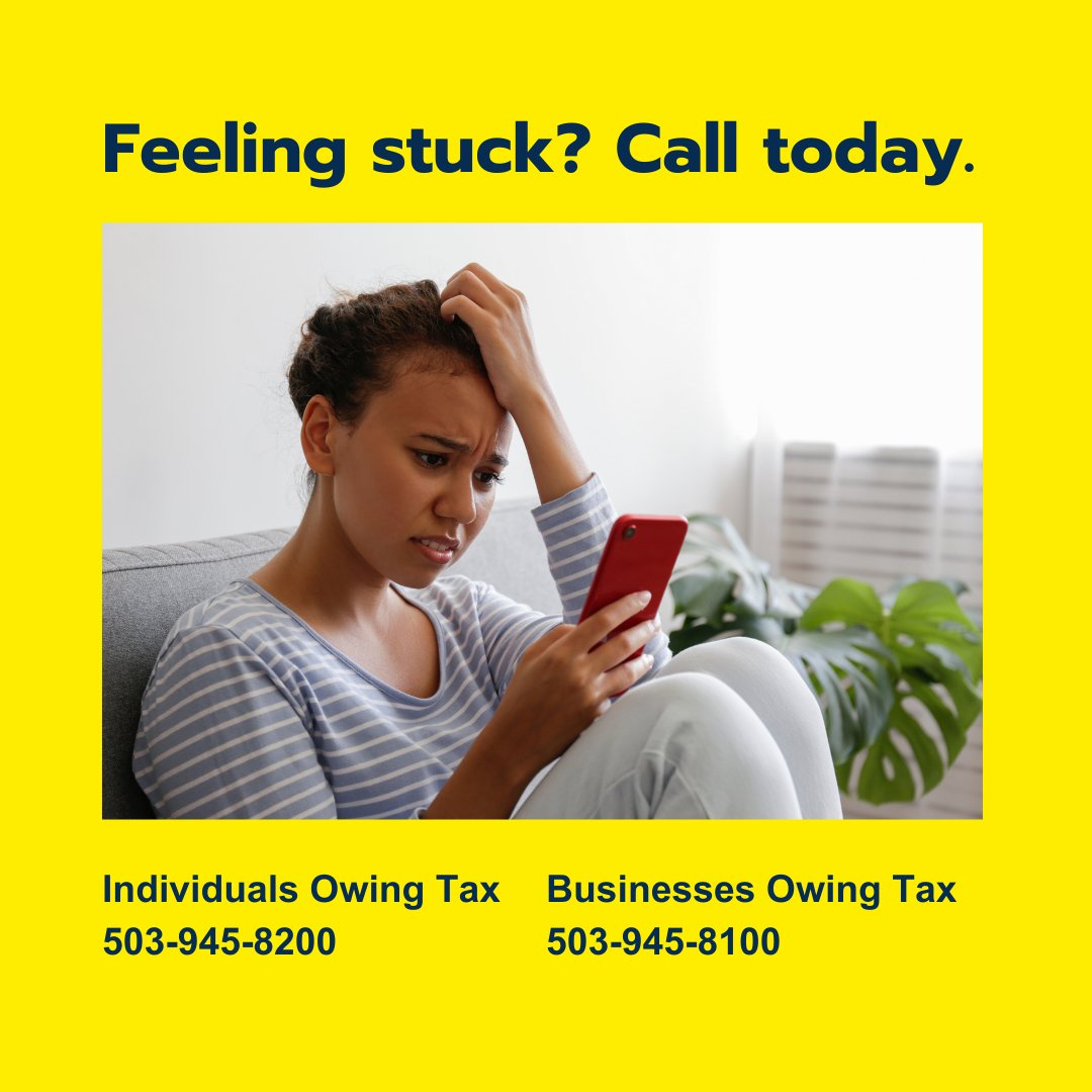ORrevenue's tweet photo. Owe more tax debt than you can pay? We have tools to help. Get in touch now and let’s work together to solve it. See more at https://t.co/cJrcGbeJK6. https://t.co/WBI1bczGHC