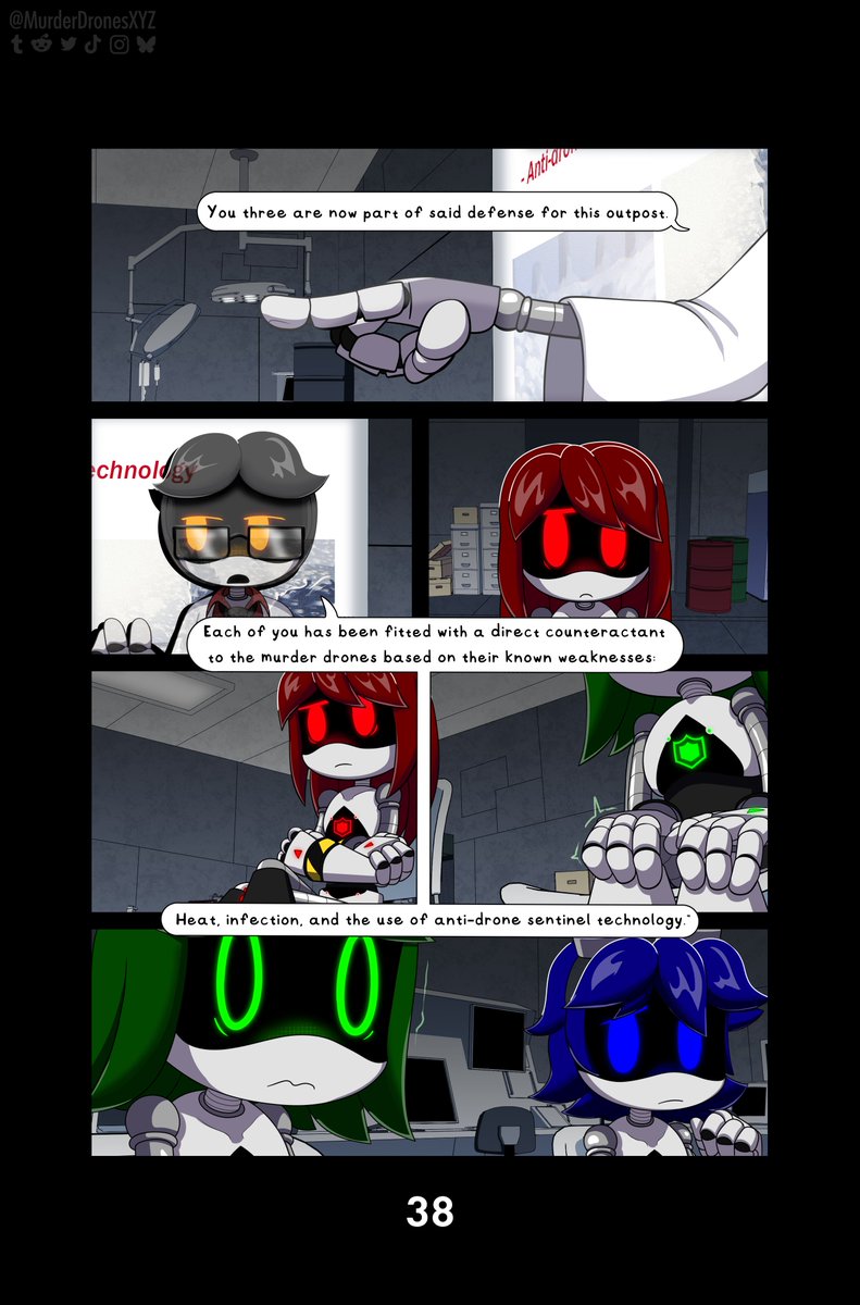 MurderDronesXYZ's tweet photo. Murder Drones XYZ - Pg. 38

It's a lot to take in.

#murderdrones #glitchproductions #webcomic #mdtwt #murdedrones #MurderDronesXYZ #murderdronesoc https://t.co/kb8aTJRJmJ