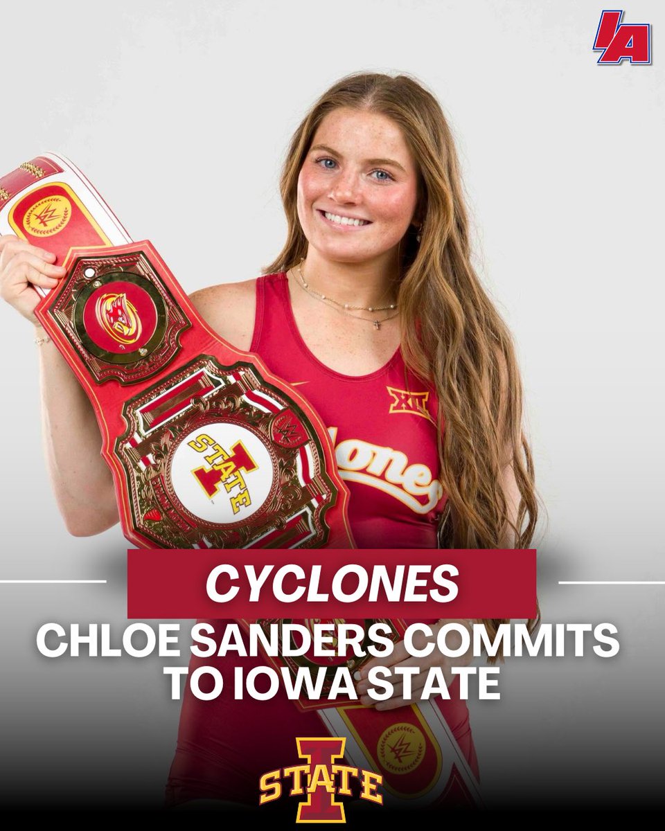 IAwrestle's tweet photo. Iowa’s all-time wins leader, Chloe Sanders has flipped her commitment to Iowa State
#IAhswr X #IAwrestle https://t.co/1HkOXxeE7s