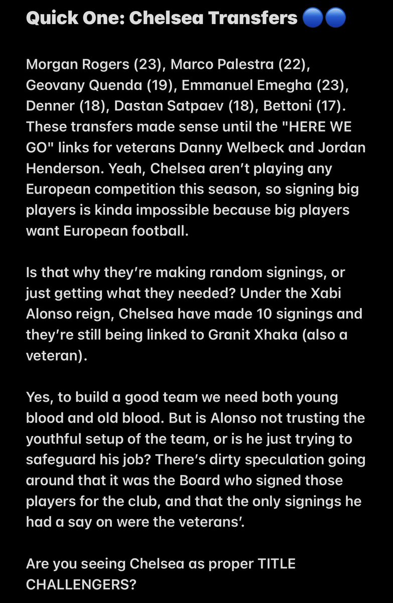 FutballAnalyzer's tweet photo. Quick one on Chelsea transfers 
#transfer #chelsea #viral #trendingréels https://t.co/9nahIsWX9i