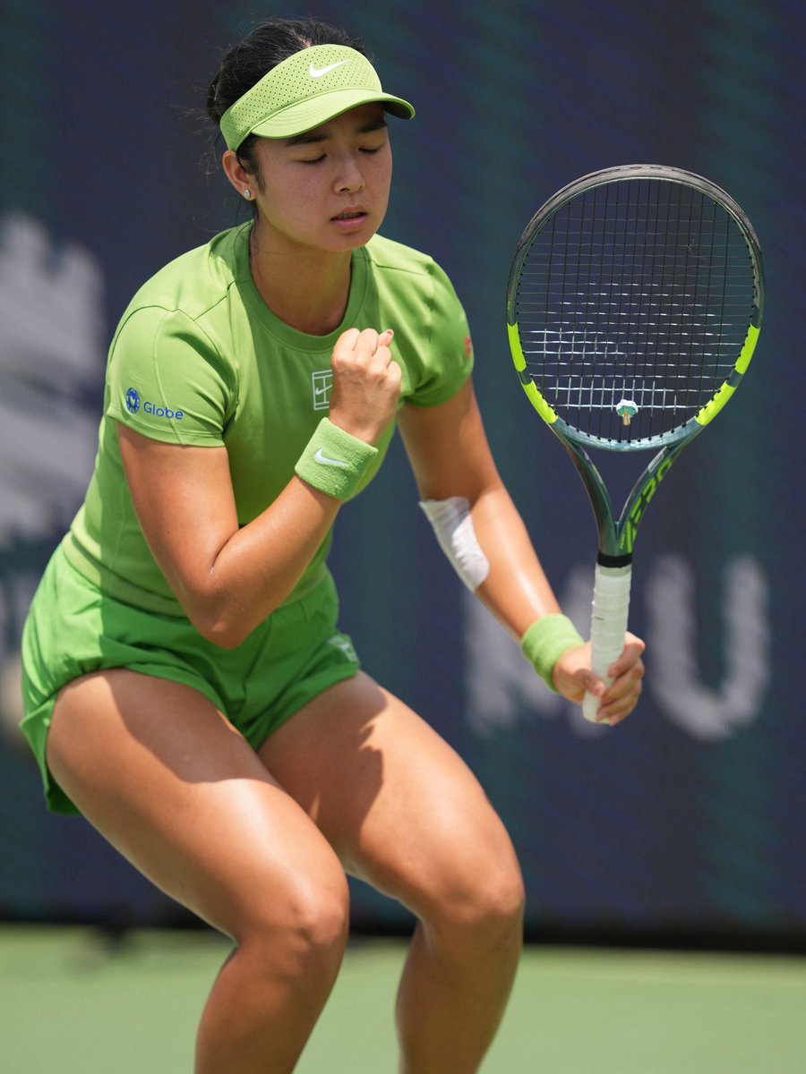 mubadaladcopen's tweet photo. Flying into the Quarterfinals in DC 💚

Alex Eala ousts defending champion and fellow lefty Fernandez 6-2, 7-6!

#MubadalaDCOpen https://t.co/a6vhcP0fcR