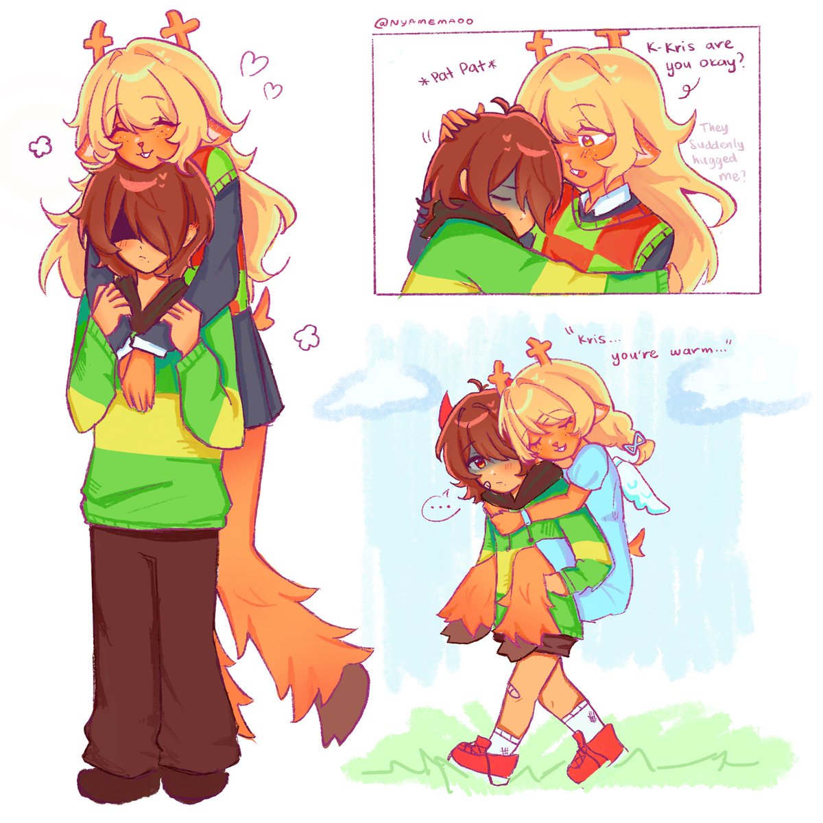 Nyamemaoo's tweet photo. Kriselle! #kriselle #deltarune https://t.co/W3M3blu1jp