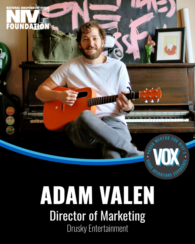 NIVFdotorg's tweet photo. Welcome the next mentor for our 2026 cohort, Adam. Adam is from Pittsburgh, PA, and is the Marketing Director for Drusky Entertainment and Four Chord Music Festival. He has worked with artists such as Blink-182, Jimmy Eat World, All Time Low, Pierce the Veil, and more! https://t.co/OOrm867VJc