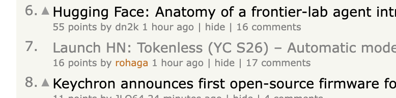 kevzwang's tweet photo. we're on the front page of HN, go check us out! https://t.co/uJXBQ1q10K