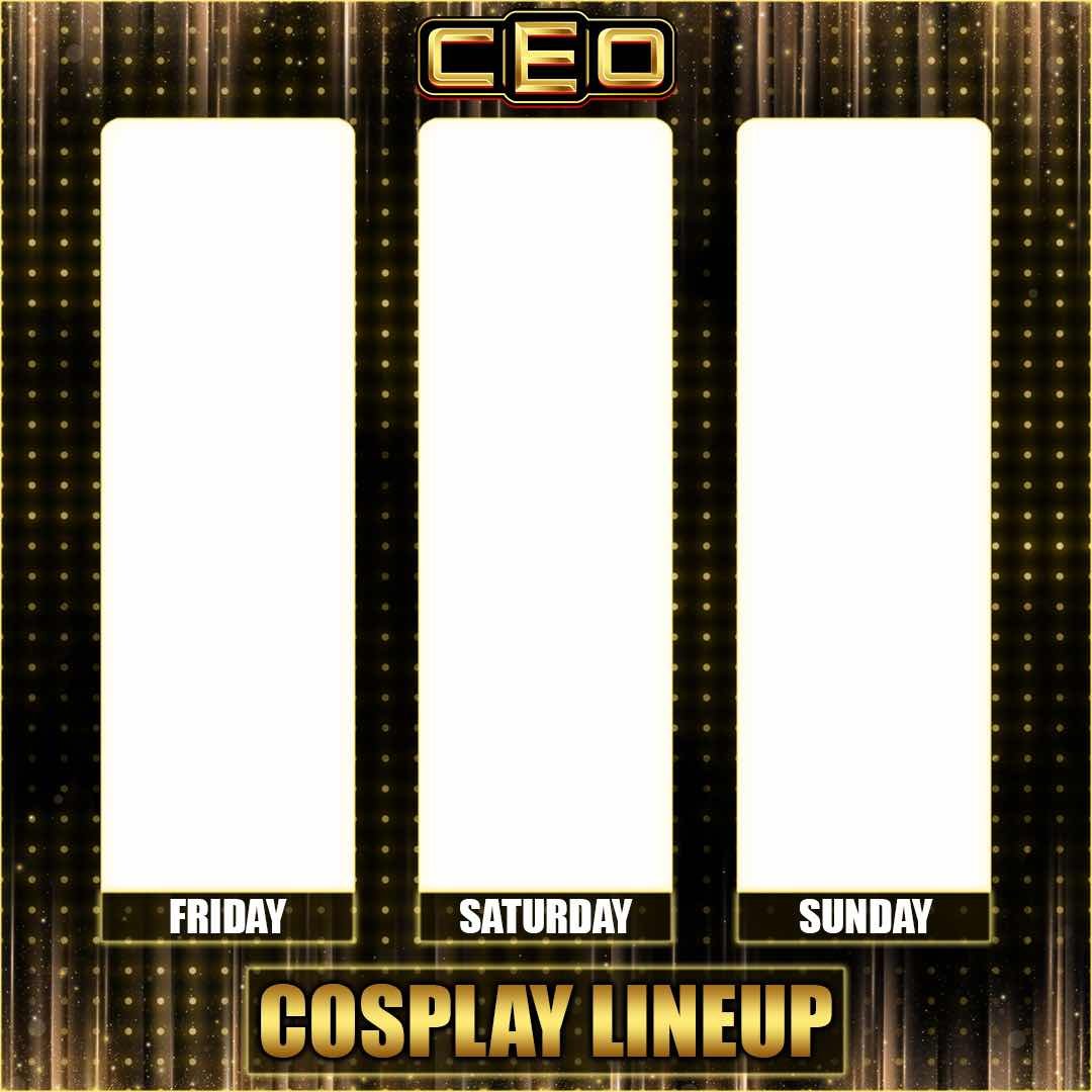 CEOGaming's tweet photo. #CEO2026 is two weeks away &amp; we want the cosplay community to shine! 

Be sure to share you costume line up for all to see with our cosplay template below.

Cosplay Contest and more Info: https://t.co/vqDSYYl6NO https://t.co/YECofq3z6l