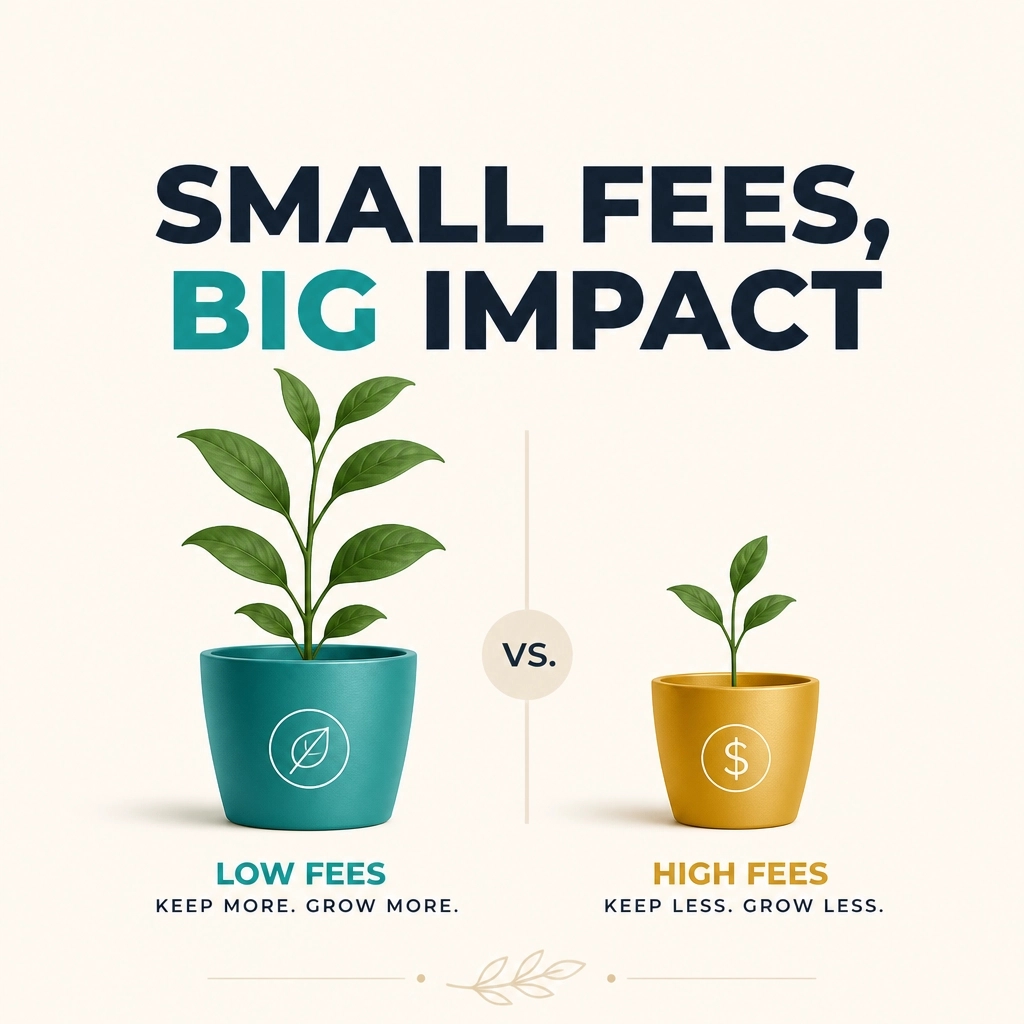 dollarStrat11's tweet photo. Think that 1% fee is small? Think again. 🛑 Over 30 years, it could cost you tens of thousands in lost growth.

Check your expense ratios today. Lower fees = more money for YOUR future. 

Believe in your progress! ✨ #Investing #MoneyTips #FinancialFreedom https://t.co/Y2UxRXONPp