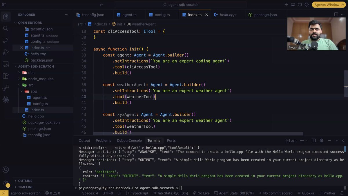 gopalchoudharry's tweet photo. Introduction to Agent SDK 
Tool calling✅
Custom agent builder✅
CLI Integration✅
Interceptors✅
I/O Guardrails✅
@ChaiCodeHQ
@Hiteshdotcom @piyushgarg_dev @nirudhuuu @surajtwt_ @Shivam_Goyal_20 @BlazeisCoding @Aasuyadavv https://t.co/7DoqfbBlP4
